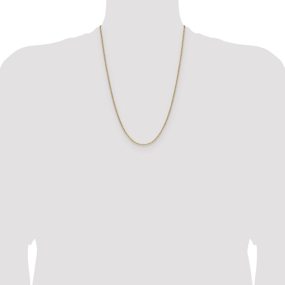 Shop Stylish 14K Gold 2.2mm Semi-Solid Beveled Paperclip Chain Necklace