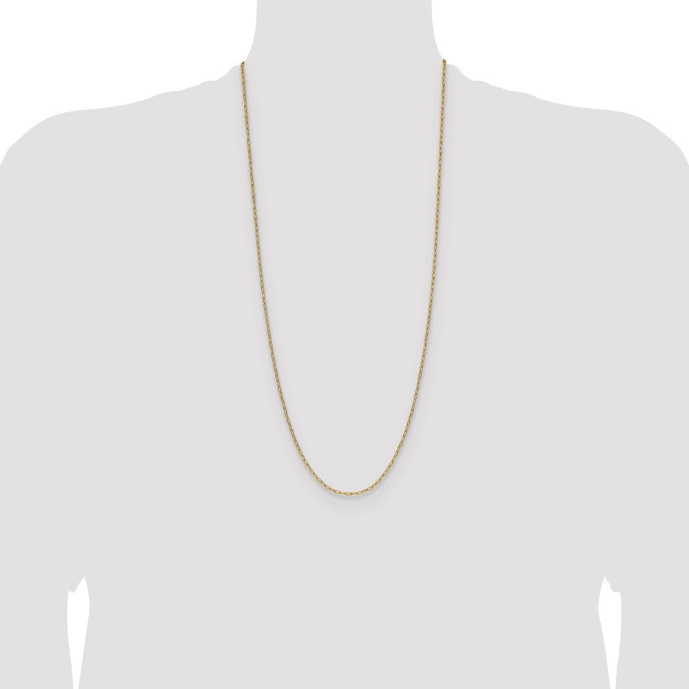 Buy Stylish 14K Gold 2.2mm Semi-Solid Beveled Paperclip Chain Necklace