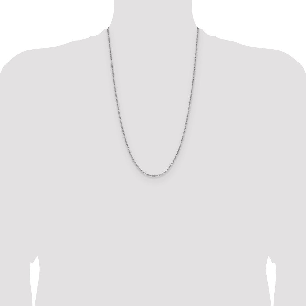 Exclusive 14K White Gold 2.2mm Semi-Solid Beveled Chain - Stylish Luxury Value