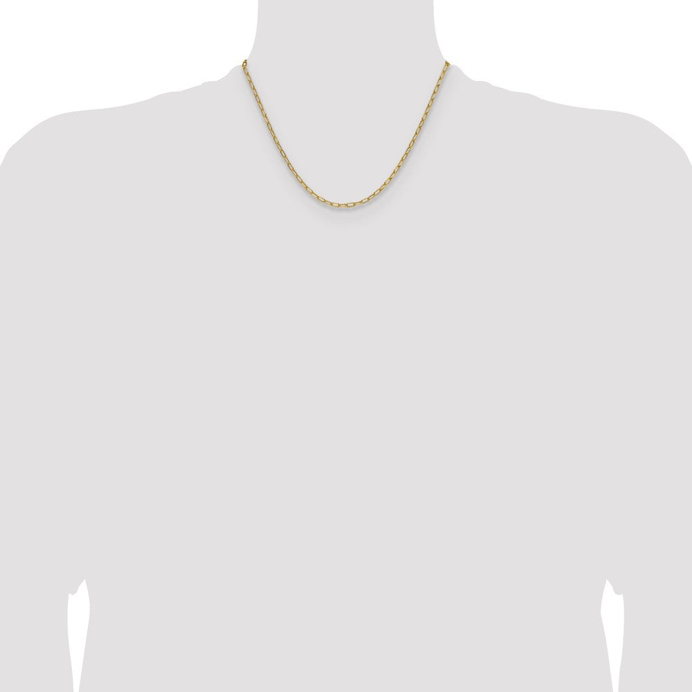 Shop Stylish 14K Gold 3.0mm Beveled Paperclip Chain Necklace - Luxury Value!