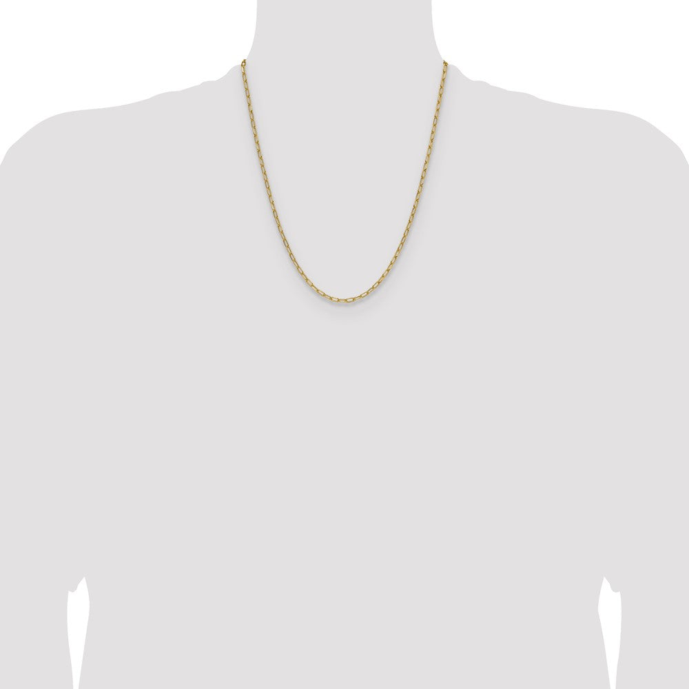 Shop 14K Gold 3.0mm Beveled Paperclip Chain Necklace - Stylish & Affordable!