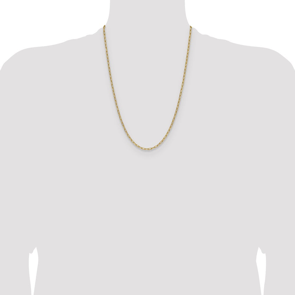 Buy Stylish 14K Gold 3.0mm Beveled Paperclip Chain Necklace - Luxury Value!