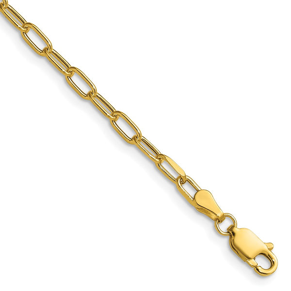 14K Gold 3.0mm Beveled Paperclip Chain Necklace - Style GR1-1016374