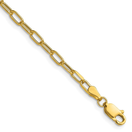Exclusive 14K Gold 3.0mm Semi-Solid Beveled Paperclip Chain Necklace