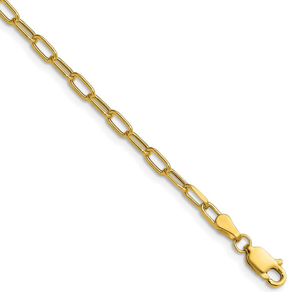14K Gold 3.0mm Beveled Paperclip Chain Necklace - Style GR1-1001550