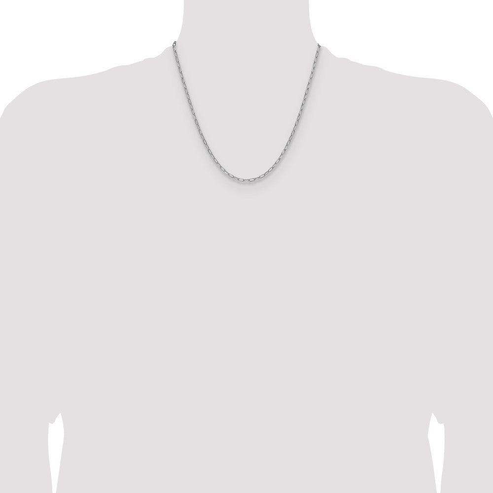 Shop Stylish 14K White Gold 3.0mm Beveled Paperclip Link Chain - Value Luxury