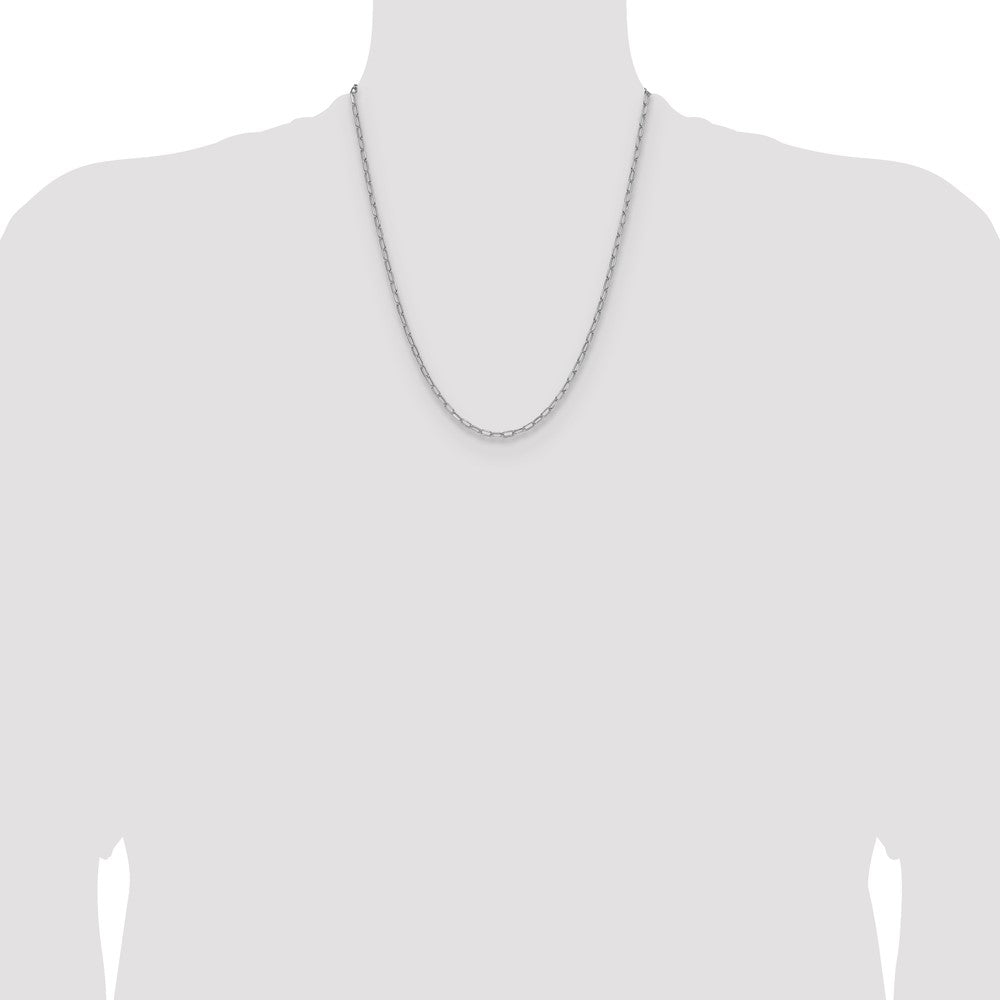 Buy 14K White Gold 3.0mm Beveled Paperclip Chain - Stylish & Affordable Luxury