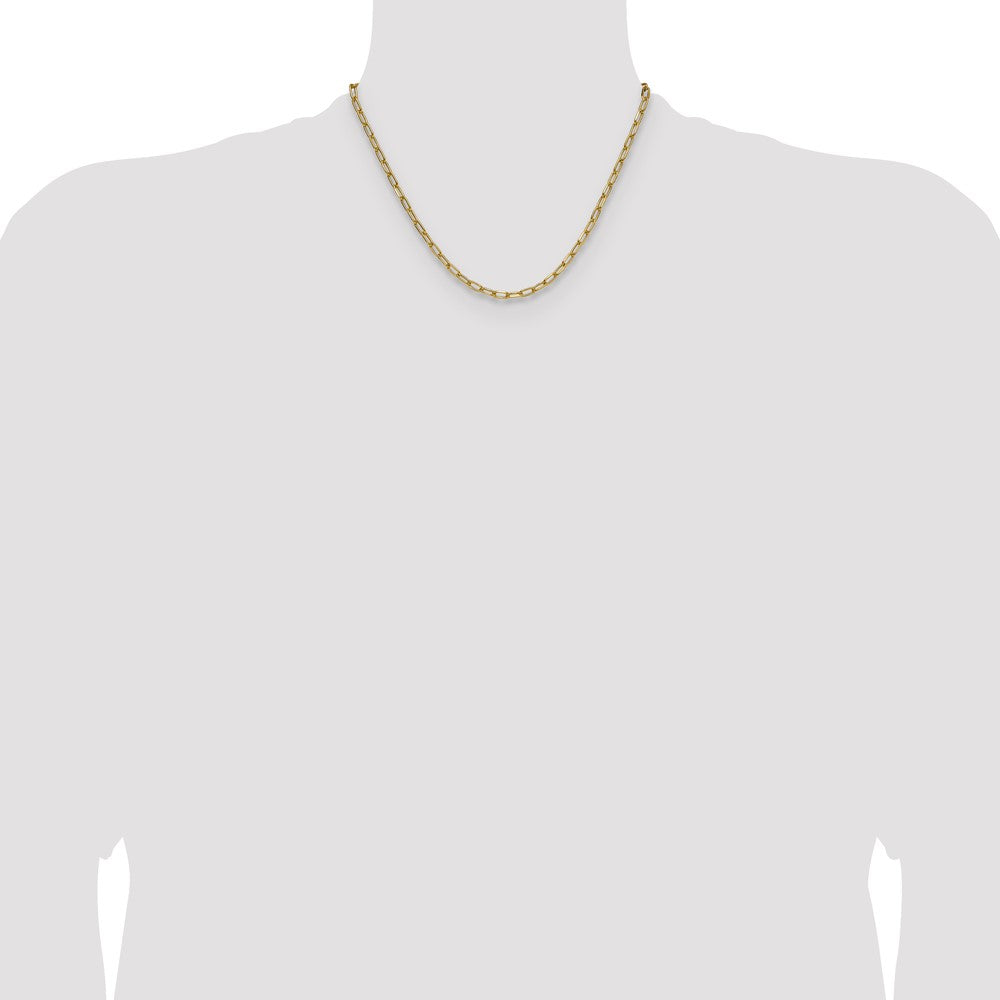 Buy Stylish 14K Gold 3.7mm Beveled Paperclip Chain Necklace - Luxury Value!