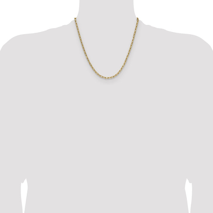 Shop Stylish 14K Gold 3.7mm Beveled Paperclip Chain Necklace | Affordable Luxury-4