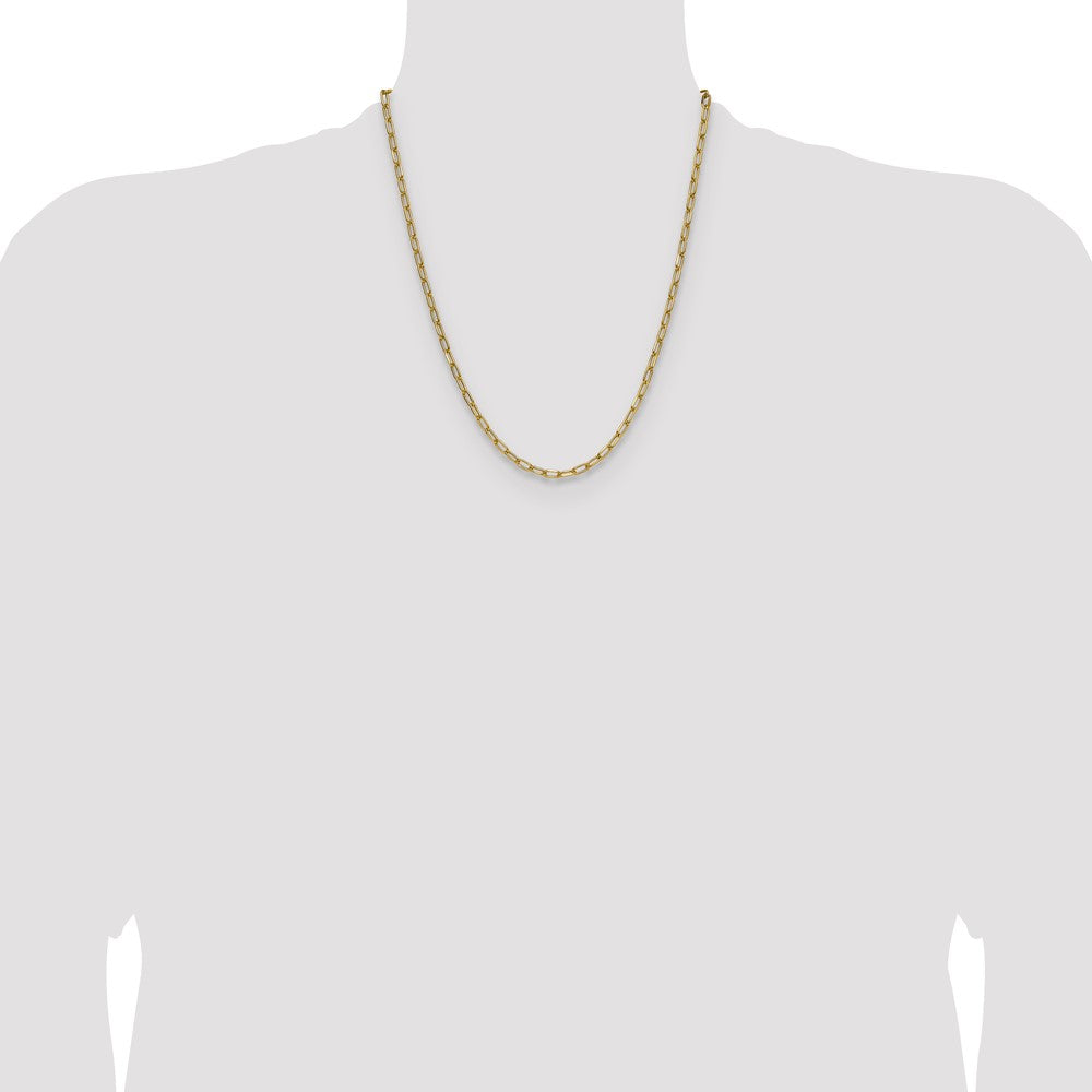 Buy Stylish 14K Gold 3.7mm Semi-Solid Beveled Paperclip Chain Necklace