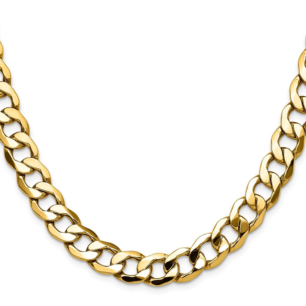 Exclusive 14K Gold 11.3mm Semi-Solid Curb Chain - Stylish Luxury Jewelry