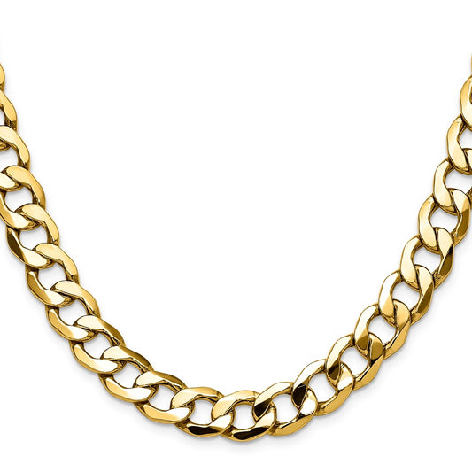 Exclusive 14K Gold 11.3mm Semi-Solid Curb Chain - Stylish Luxury Jewelry