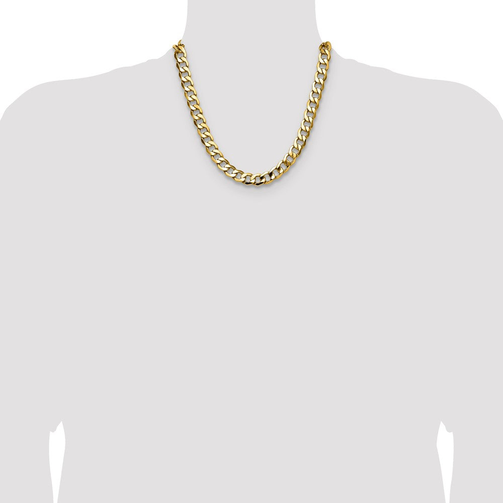 Buy 14K Gold 11.3mm Semi-Solid Curb Chain - Stylish & Affordable Luxury