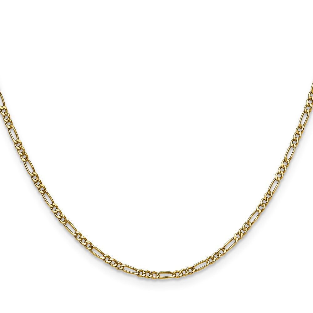 Buy Stylish 14K Gold 1.9mm Semi-Solid Figaro Chain Necklace - Affordable Luxury!