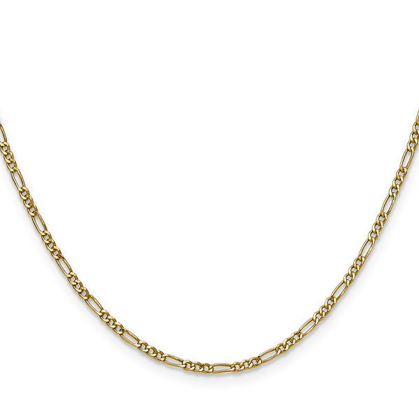 14K Gold 1.9mm Semi-Solid Figaro Chain Necklace - Style GR1-1016522