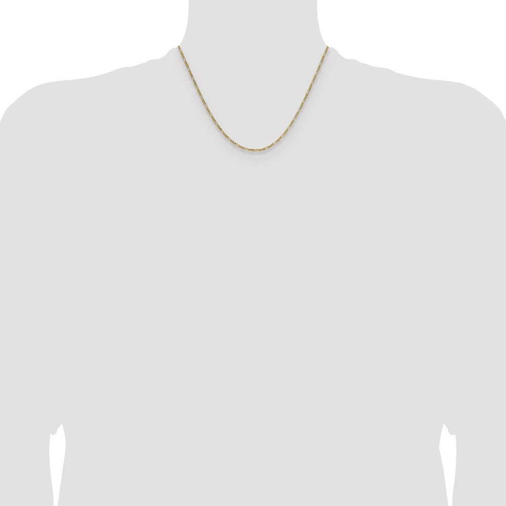High-Quality 14K Gold 1.9mm Figaro Chain Necklace - Stylish & Affordable!