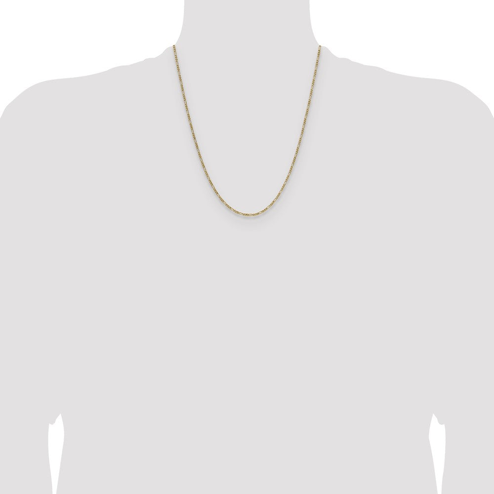 Shop Stylish 14K Gold 1.9mm Semi-Solid Figaro Chain Necklace | Luxury Value