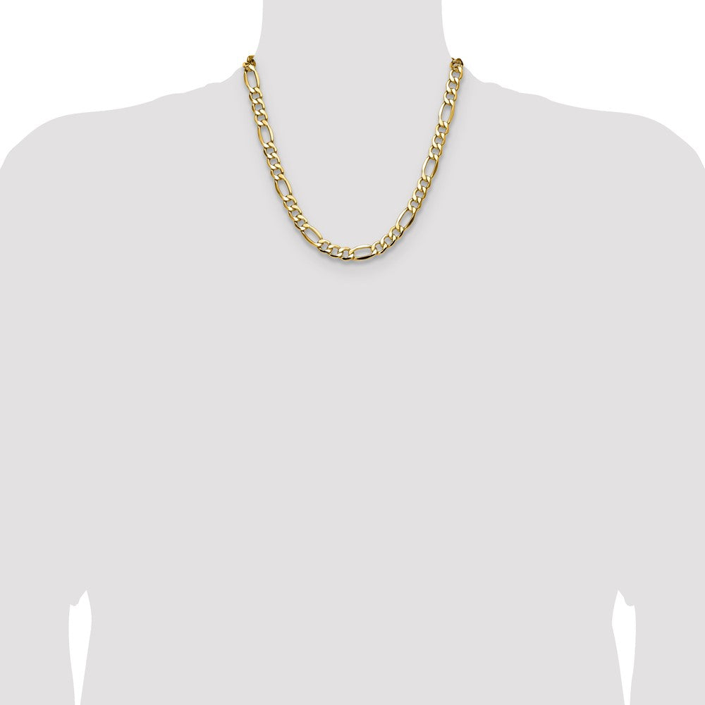 Shop 14K Gold 9.4mm Figaro Chain Necklace - Stylish & Affordable Luxury!