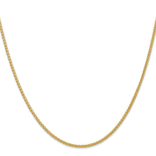 Buy Stylish 14K Gold 20-Inch 2mm Semi-Solid Wheat Chain - Affordable Luxury!