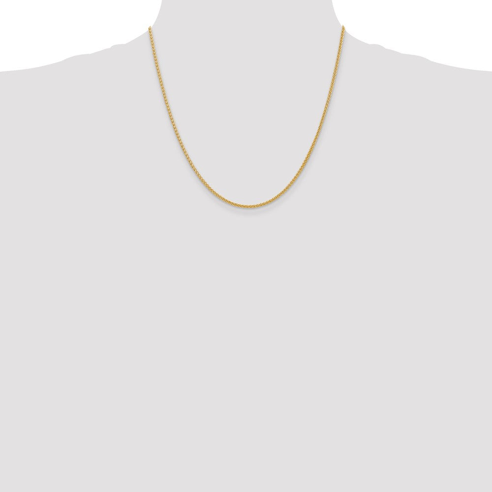 Buy Stylish 14K Gold 20-Inch 2mm Semi-Solid Wheat Chain - Affordable Luxury!