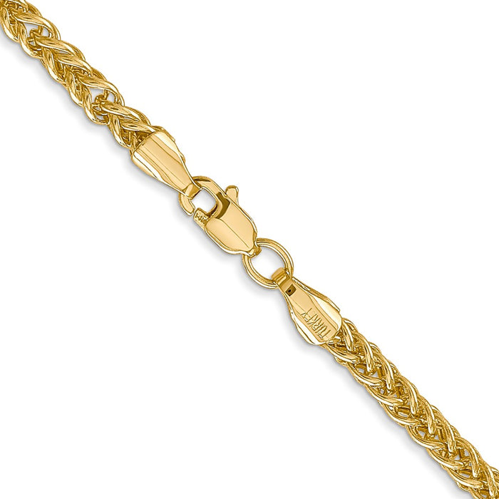 Shop 14K Gold 18-Inch 2.6mm Semi-Solid Wheat Chain - Stylish & Affordable!-3