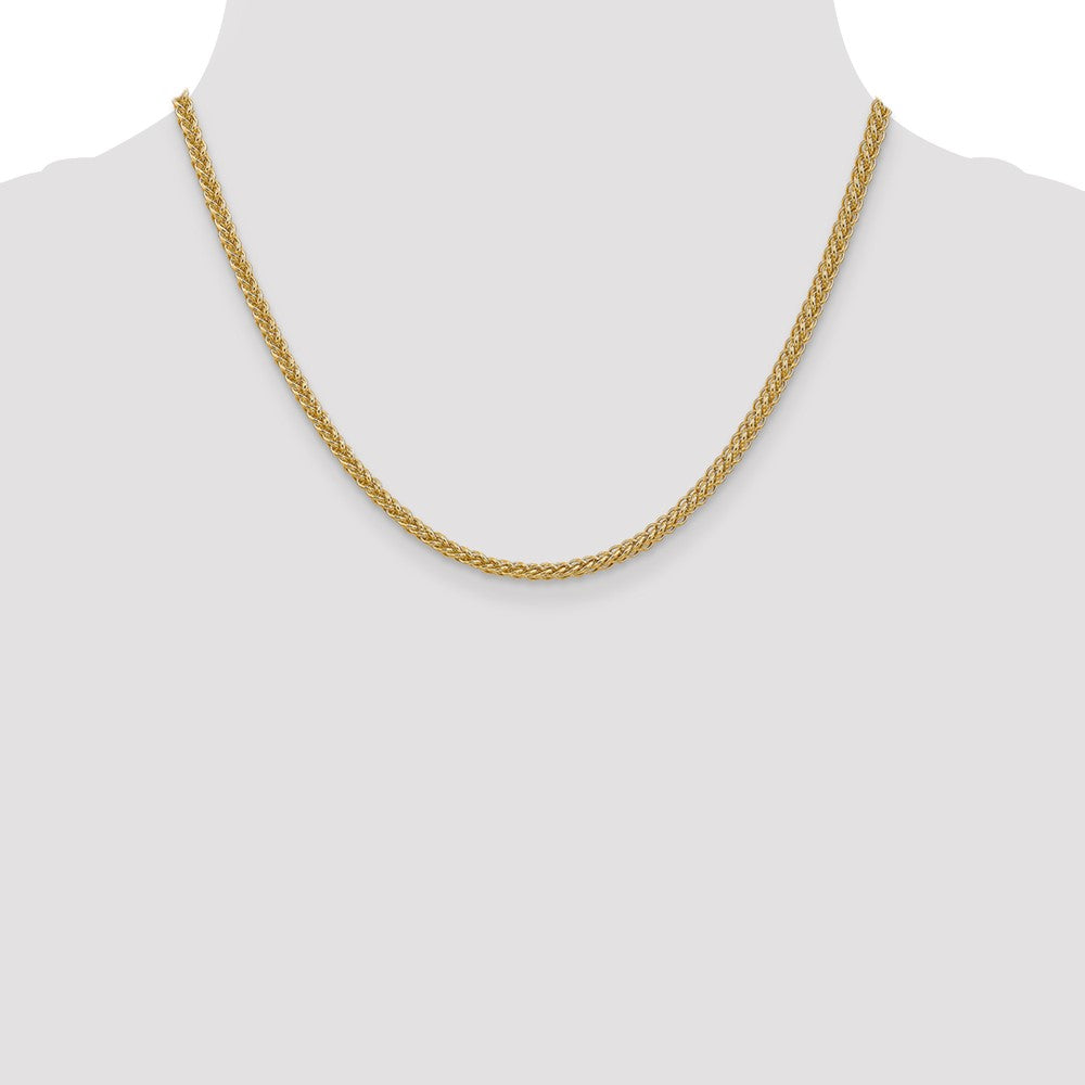 Shop 14K Gold 18-Inch 2.6mm Semi-Solid Wheat Chain - Stylish & Affordable!