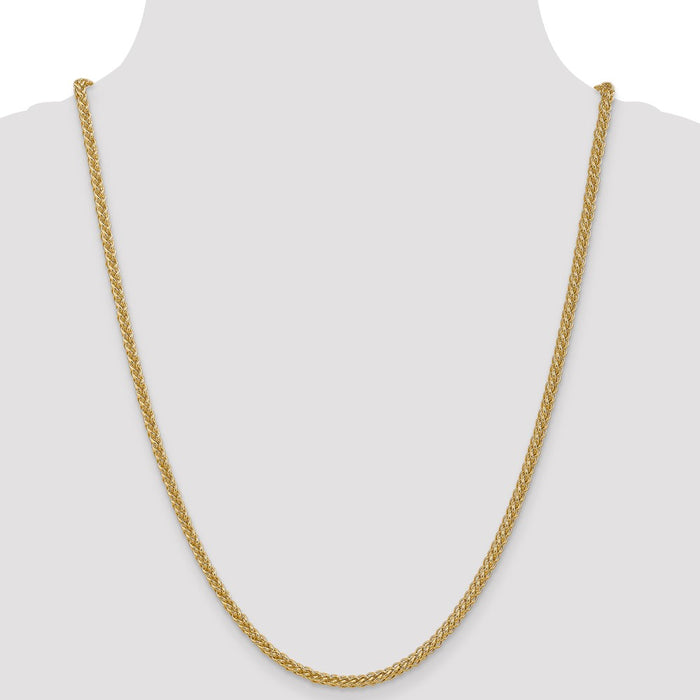 Buy Exclusive 14K Gold 24-Inch 2.6mm Wheat Chain - Stylish & Affordable!-4