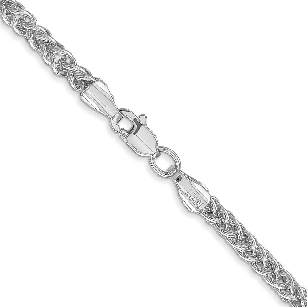 High-Quality 14K White Gold 2.6mm Wheat Chain - Stylish & Affordable Luxury