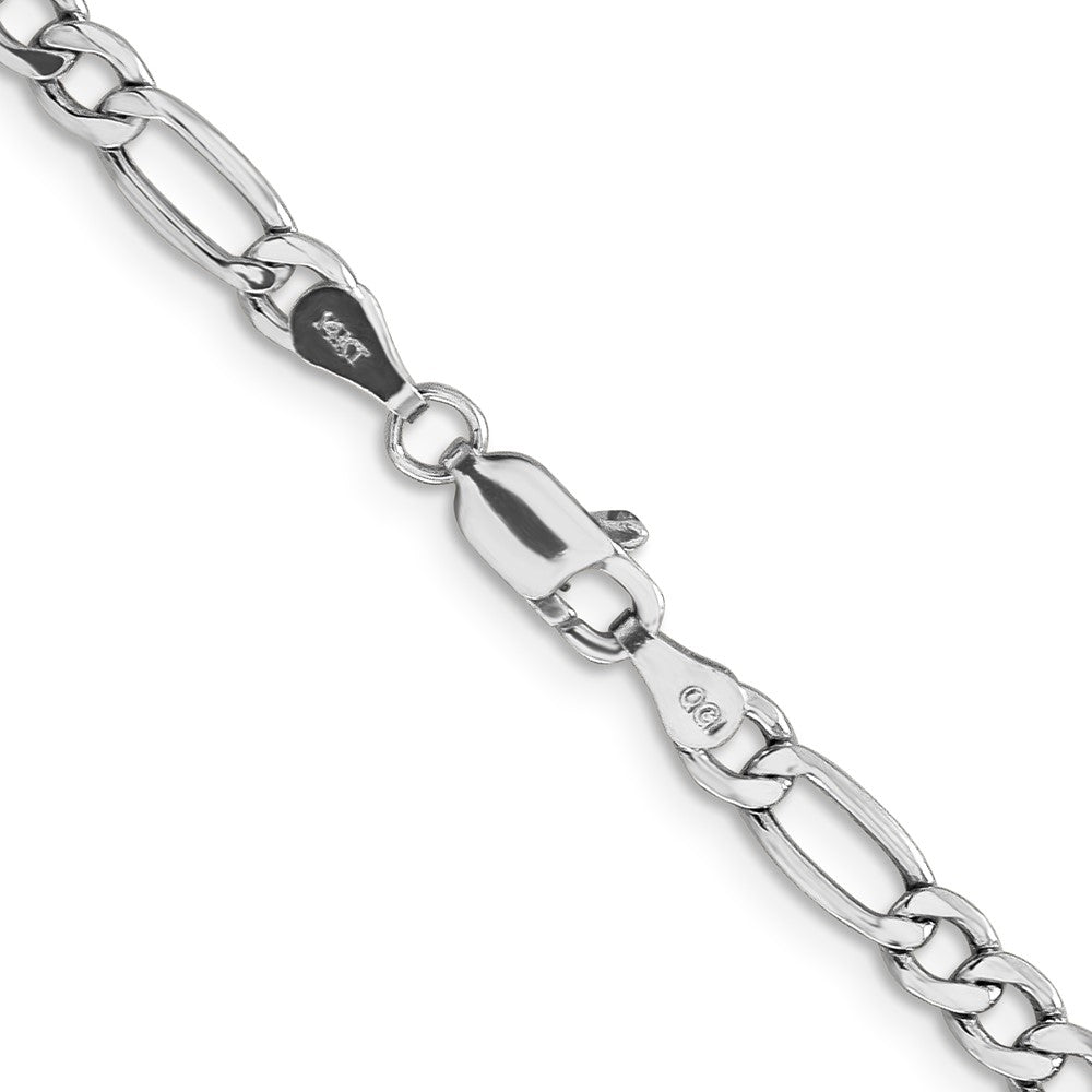 Shop Exclusive 14K White Gold 18-Inch Figaro Chain - Stylish 4.4mm Design
