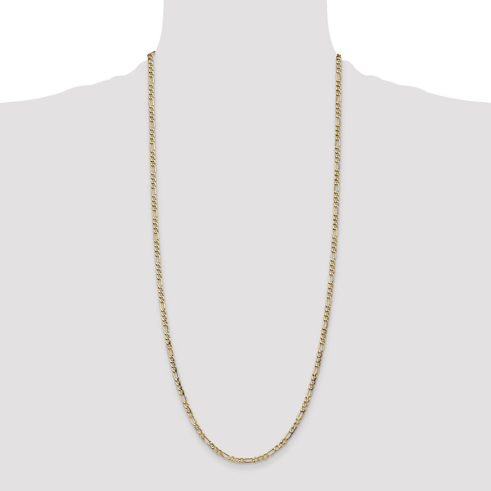 High-Quality 30-Inch 14K Gold Figaro Chain, 3.5mm - Stylish & Affordable!