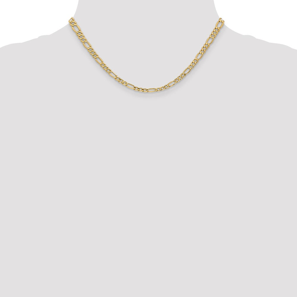 Buy Stylish 14K Gold 16-Inch Figaro Chain - 4.2mm Semi-Solid, Lobster Clasp