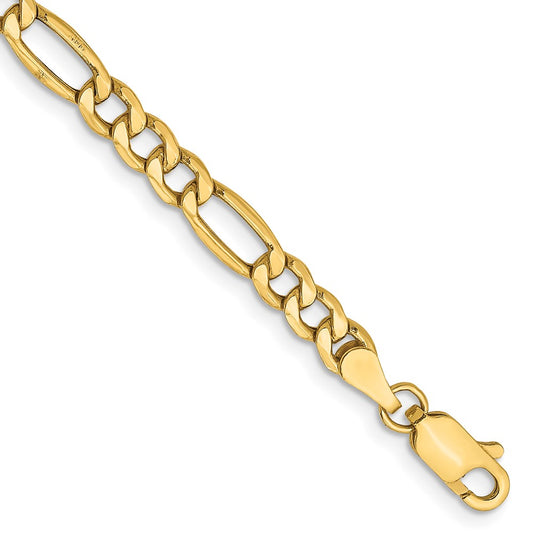 Exclusive 14K Gold 7-Inch Figaro Bracelet - Stylish 4.2mm, Affordable Price!