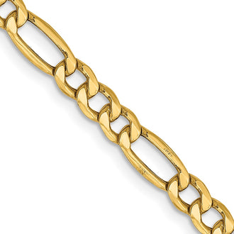Shop Stylish 14K Gold 20-Inch Figaro Chain - 4.2mm Semi-Solid Design