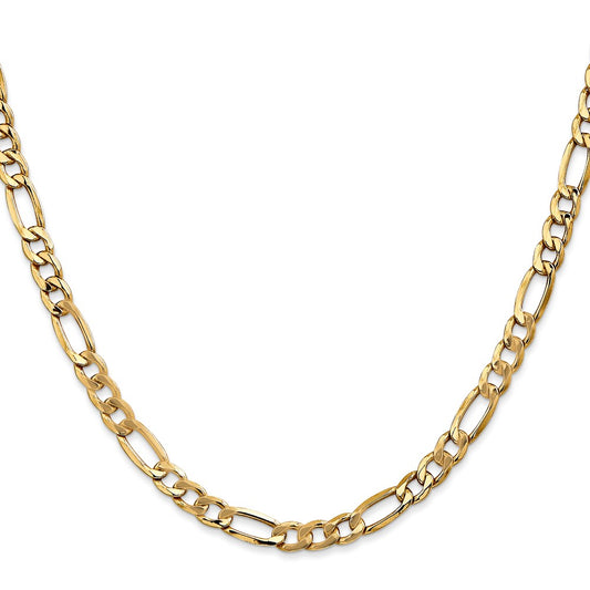 Exclusive 14K Gold 26-Inch Figaro Chain, 5.75mm - Stylish & Affordable!
