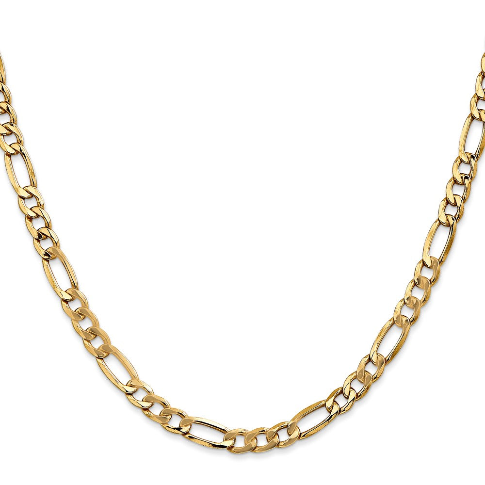 High-Quality 14K Gold 18-Inch Figaro Chain, 5.75mm - Affordable Luxury Jewelry