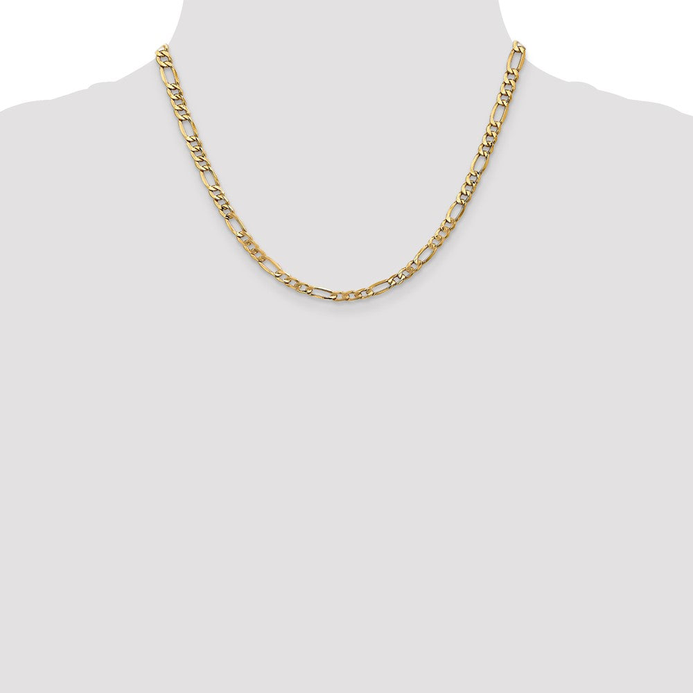 High-Quality 14K Gold 18-Inch Figaro Chain, 5.75mm - Affordable Luxury Jewelry