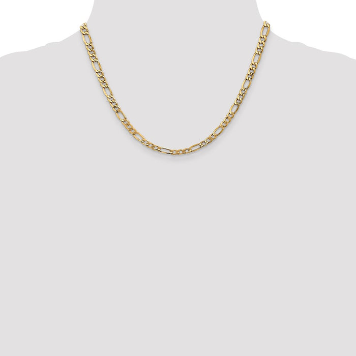 High-Quality 14K Gold 18-Inch Figaro Chain, 5.75mm - Affordable Luxury Jewelry-4