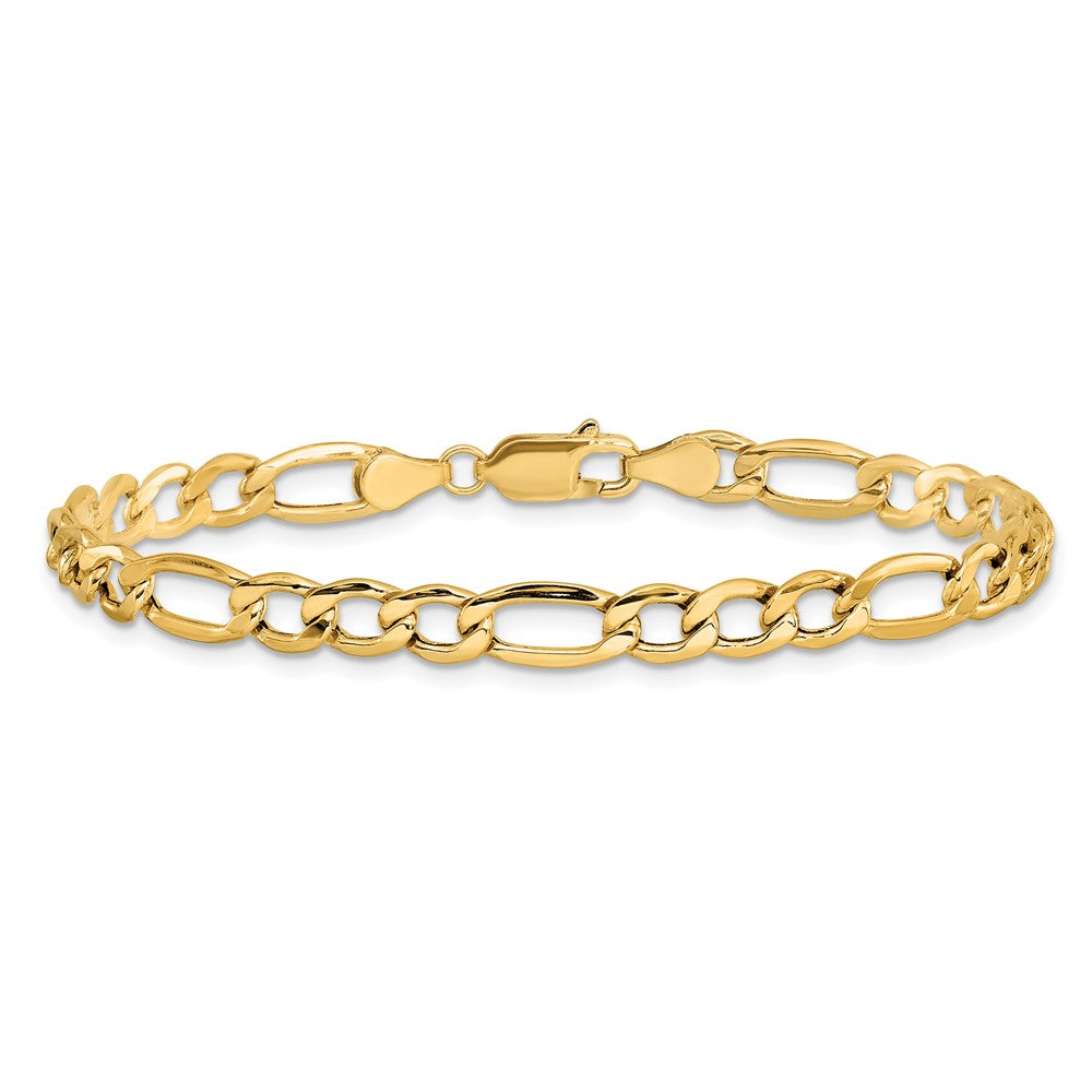 Buy 14K Gold 9-Inch Semi-Solid Figaro Chain, Stylish 5.75mm Links, Affordable!