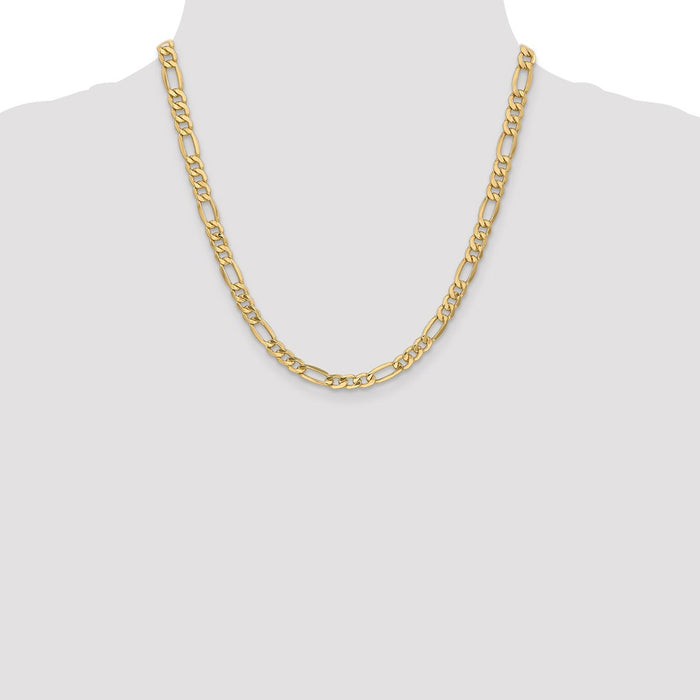 Shop Luxury 14K Gold 20-Inch Figaro Chain, 6.25mm - Stylish & Affordable-4
