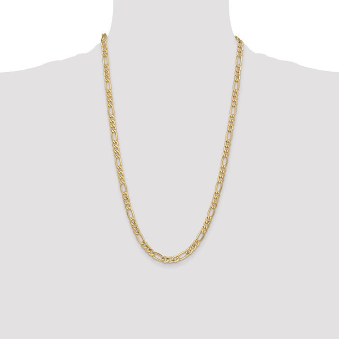 Shop 14K Gold 26-Inch Figaro Chain 6.25mm - Stylish & Affordable Jewelry-4