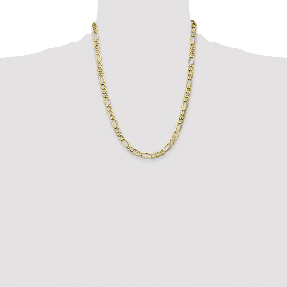 Shop Stylish 14K Gold 22-Inch Figaro Chain - 7.3mm, Luxury Lobster Clasp