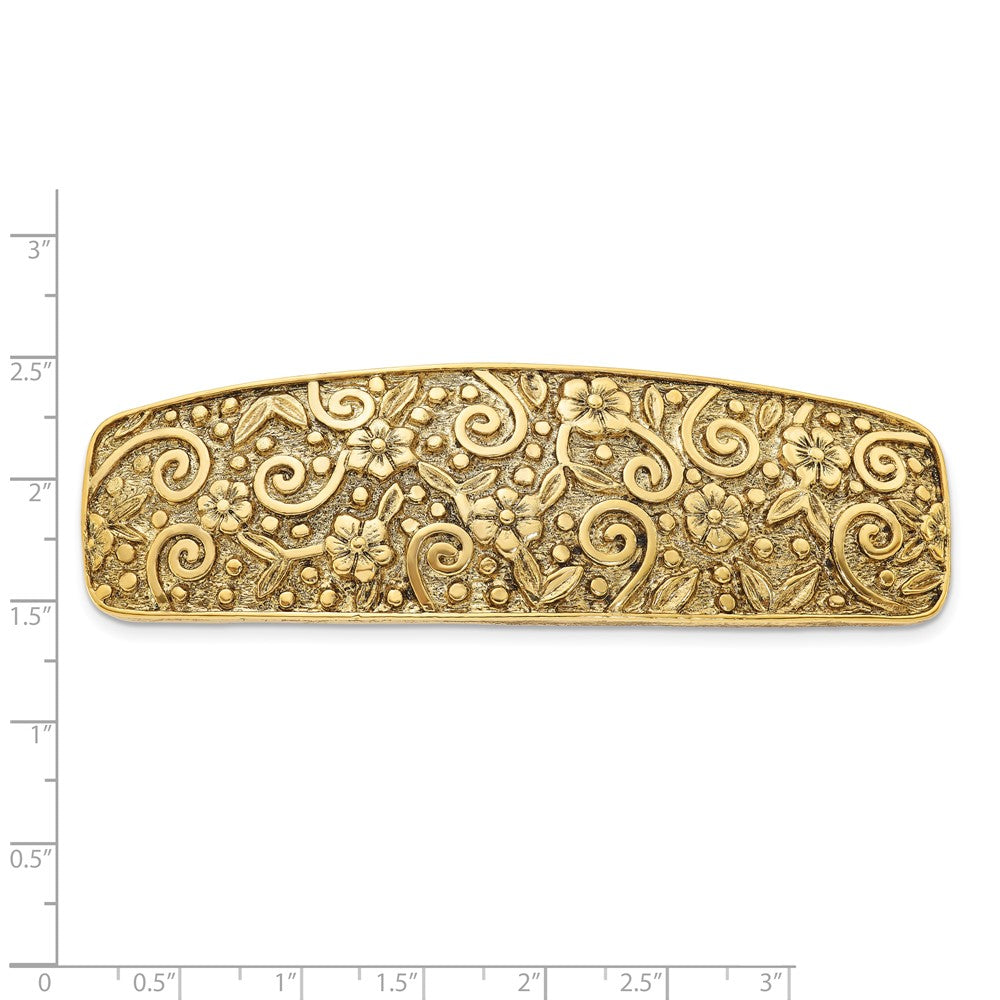 Exclusive 1928 Jewelry Gold-Tone Floral Swirl Hair Barrette - Stylish Design