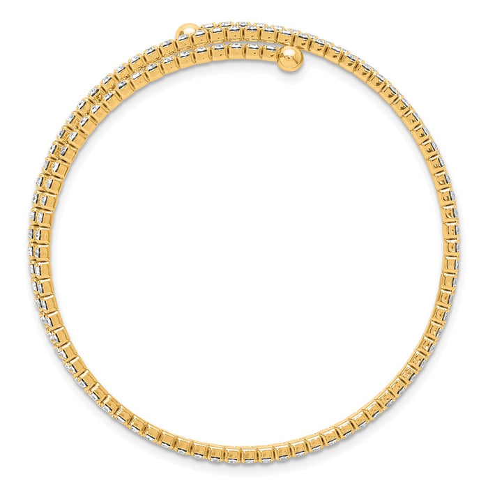 Buy Stylish Radiant Gold-tone Crystal Double Row Wrap Bracelet - 7.5" Length-2