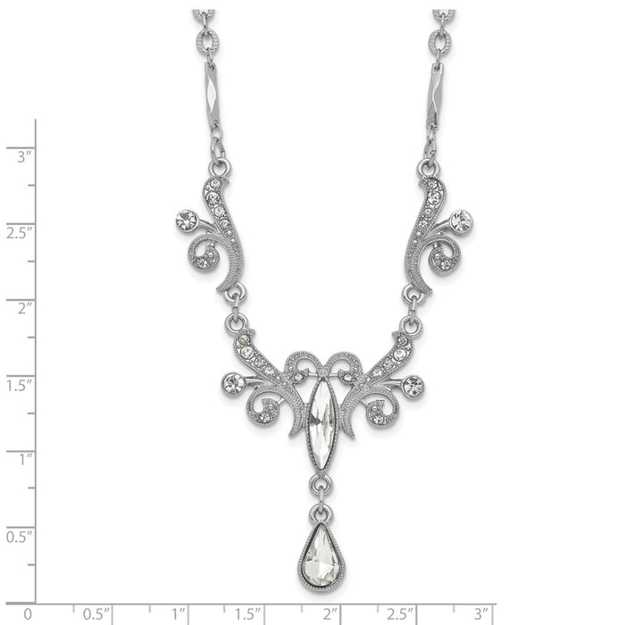 Buy Exclusive Vintage-Inspired Teardrop Necklace with Swarovski Crystals-3