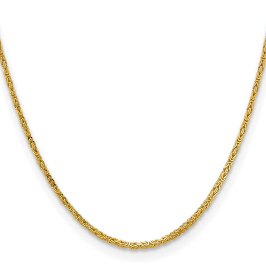 Exclusive 14K Gold 30-Inch Byzantine Chain - Stylish 2mm Design, Luxury Value