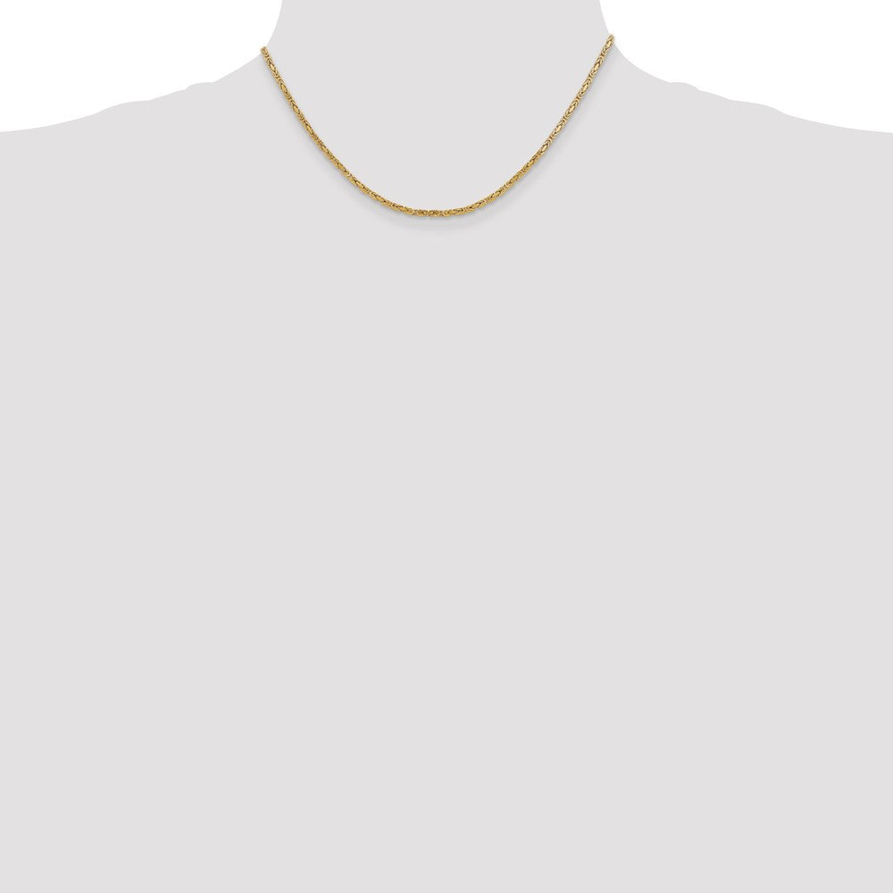 Buy Stylish 14K Gold 16-Inch Byzantine Chain - 2mm, Luxury Lobster Clasp!
