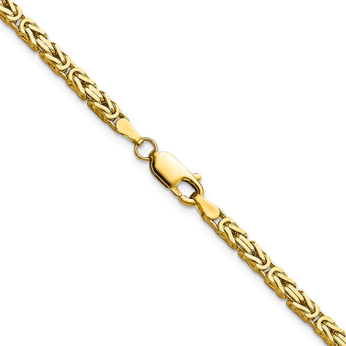 High-Quality 14K Gold 24-Inch Byzantine Chain 2.5mm - Stylish Value Choice!-3