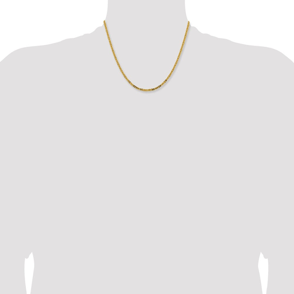 Shop Stylish 14K Gold 18-Inch Byzantine Chain - 2.5mm, Luxury Lobster Clasp