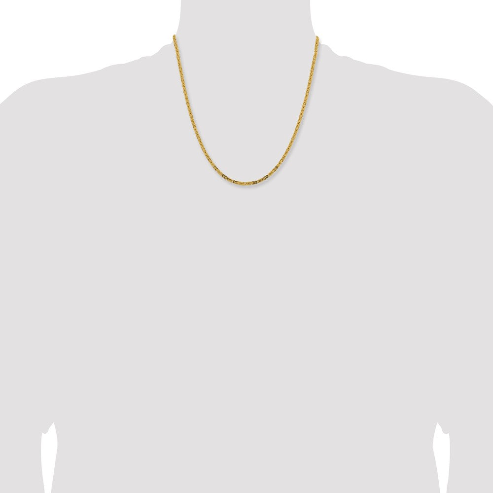 Shop Stylish 14K Gold 20-Inch 2.5mm Byzantine Chain with Lobster Clasp