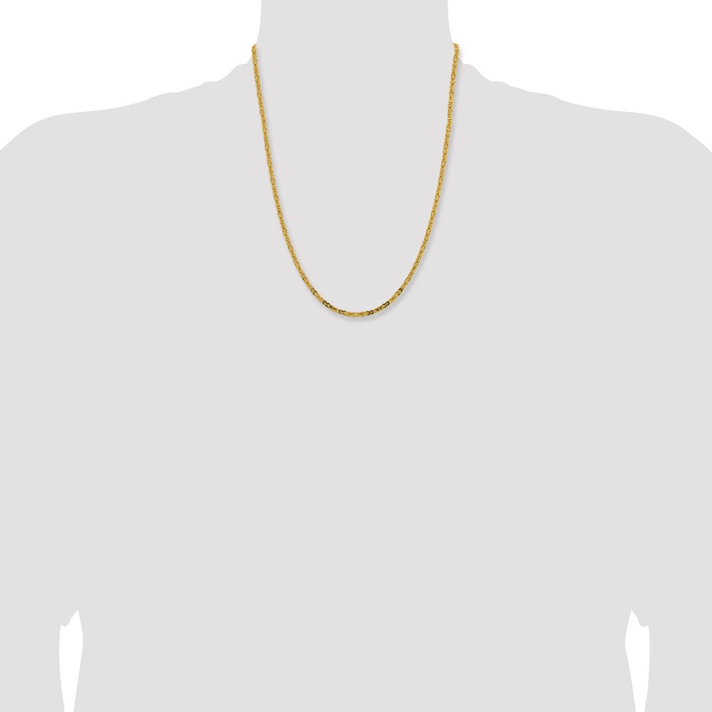 Buy Exclusive 14K Gold 22-Inch 2.5mm Byzantine Chain - Stylish & Affordable!